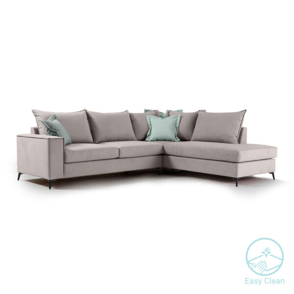 Corner sofa Boston pakoworld left corner fabric elephant-cie 290x235x95cm 168-000031