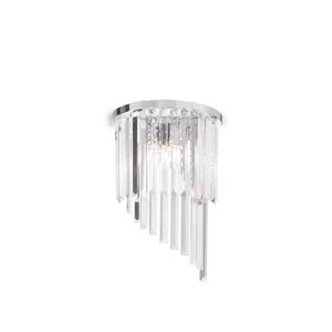 IDEAL LUX Απλίκα Τοίχου CARLTON 3xE14 Χρωμίου - 168913