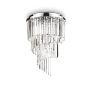 IDEAL LUX Φωτιστικό Οροφής CARLTON 12xE14 Χρωμίου - 168937