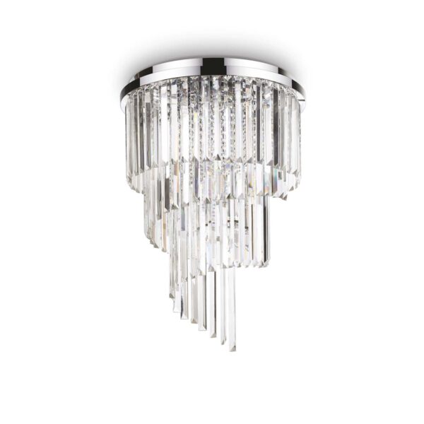 IDEAL LUX Φωτιστικό Οροφής CARLTON 12xE14 Χρωμίου - 168937