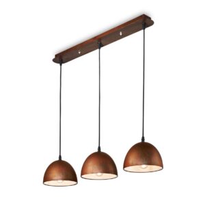 IDEAL LUX Κρεμαστό Φωτιστικό FOLK 3xE27 Corten  - 174235