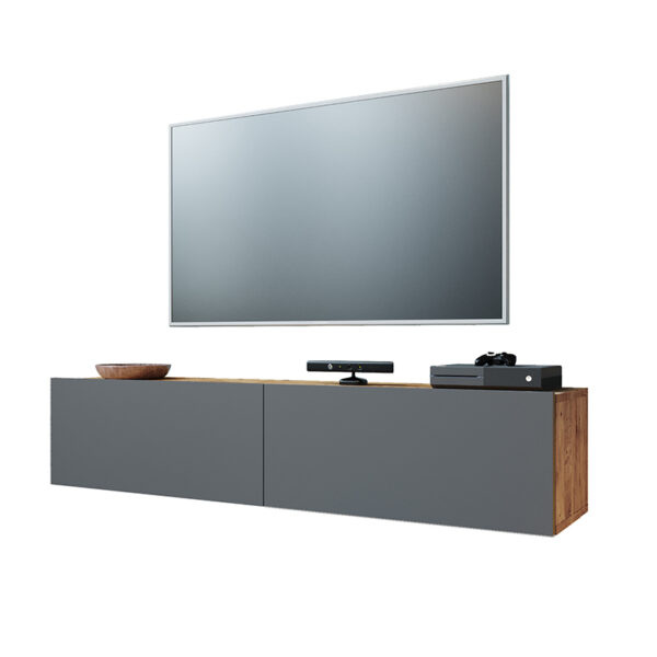 Dello pakoworld wall TV unit anthracite-oak color 140x31,5x29,5cm 176-000005
