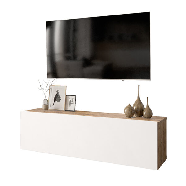 Serit pakoworld wall TV unit in color white-oak 100x31,5x29,5cm 176-000006