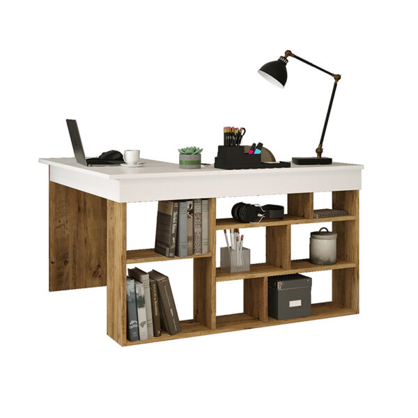Rosaline pakoworld corner desk color white-oak 120x129x72cm 176-000010