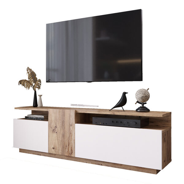 TV stand Elana pakoworld sonoma-white 150x29.5x46.3cm 176-000055