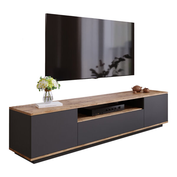 TV cabinet Soren pakoworld sonoma-anthracite 180x44.5x44.6cm 176-000056