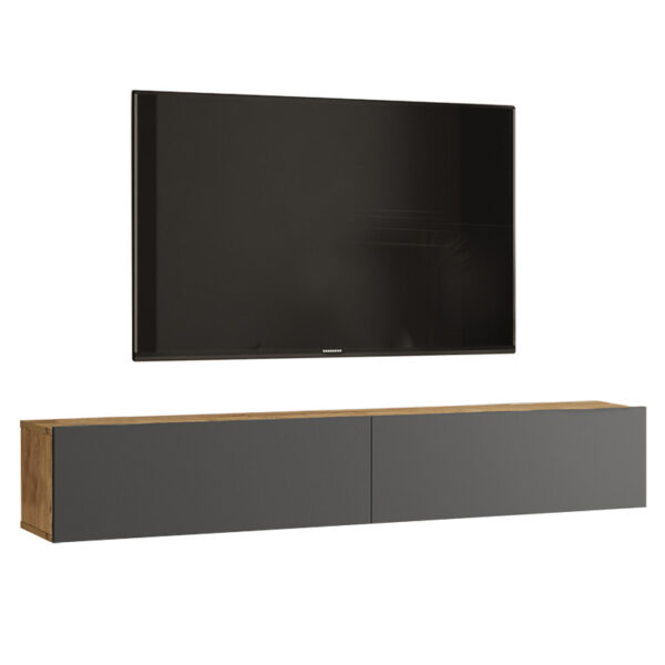 Dello pakoworld wall TV unit anthracite-sonoma color 180x31.6x29.6cm 176-000058