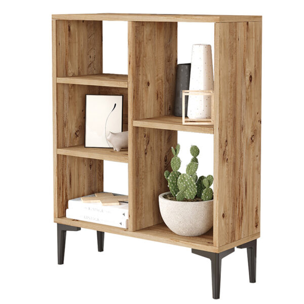 Neville pakoworld low bookcase color sonoma 69x25x87.6cm 176-000075