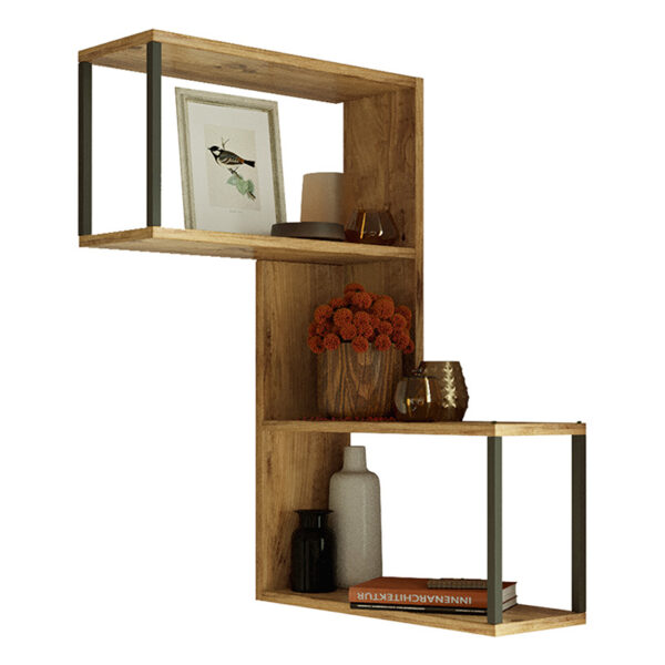 Wall shelf Horatio pakoworld in sonoma color 53.4x19.5x85.2cm 176-000083