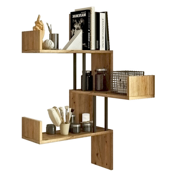 Wall shelf Horatio pakoworld in sonoma color 60x22x109.4cm 176-000084