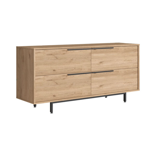 Buffet Lebon pakoworld melamine natural-black 160x44.5x74cm 176-000140