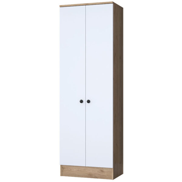 Shoe cabinet Nacho pakoworld white-walnut 59.8x37.5x182.8cm 182-000041