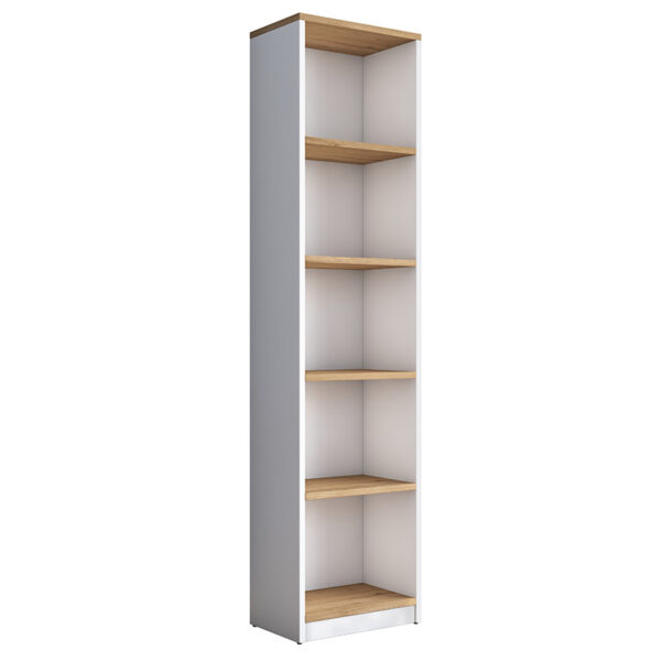 Bookcase Goldie pakoworld white-natural 40x25x161.80 cm 182-000054