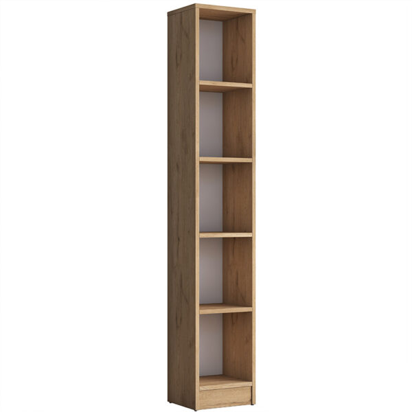 Bookcase Goldie pakoworld walnut-white 30x25x170 cm 182-000063