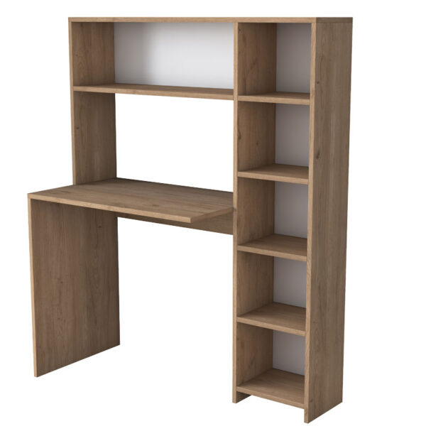Work desk-bookcase Janson pakoworld sonoma 113x40x142cm 182-000068