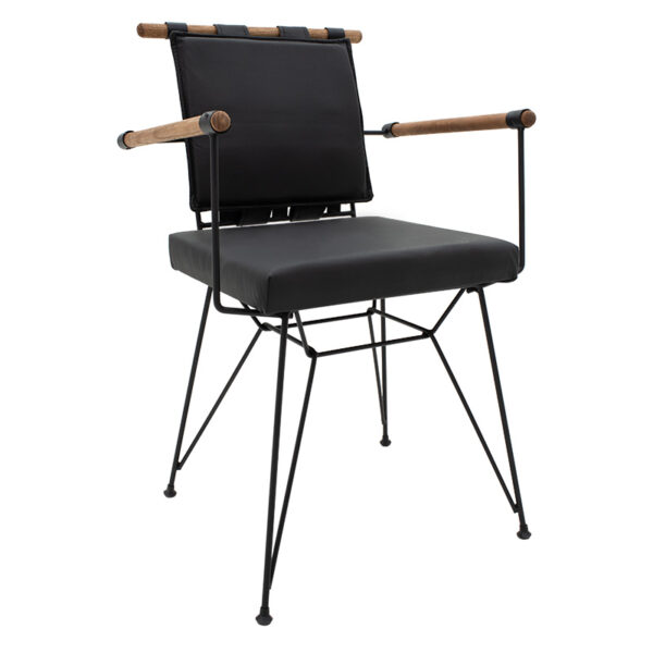 Armchair Parson pakoworld PU black 190-000006