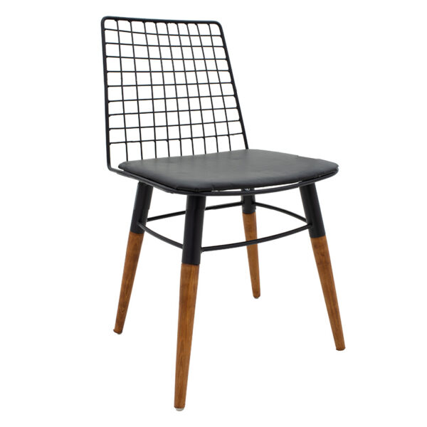 Chair Edric pakoworld PU black-walnut legs 190-000052