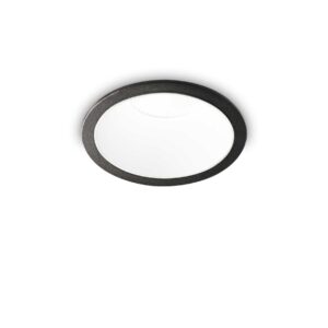 IDEAL LUX Χωνευτό Φωτιστικό Οροφής GAME ROUND LED 11W 3000K IP40 Μαύρου Χρώματος - 192338