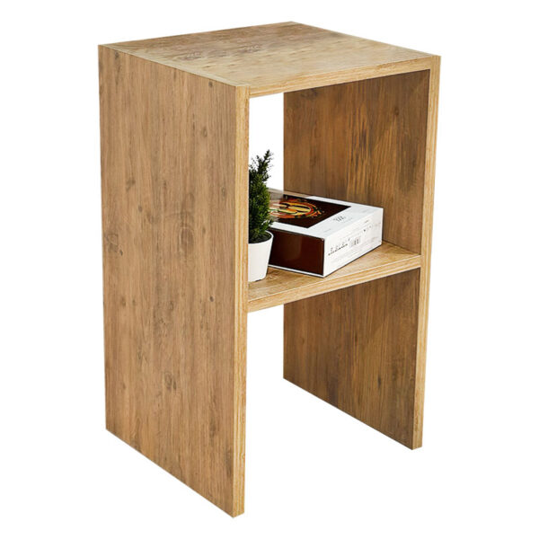 Side table Leofric pakoworld oak melamine 30x30x60cm 197-000158
