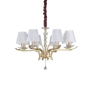 IDEAL LUX Κρεμαστό Φωτιστικό PEGASO 8xE14 Χρυσού Χρώματος - 197739