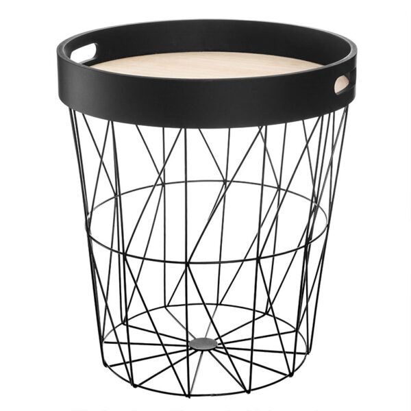 Side table Kumi pakoworld black-oak 35x37.7cm 199-000176
