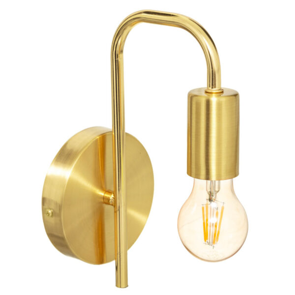 Φωτιστικό τοίχου-απλίκα Zhola pakoworld E27 40W χρυσό17x12x25εκ 199-000533