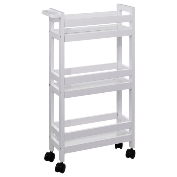 Trolley-shelving 3-story Trolley pakoworld white 40x15x75cm 199-000540