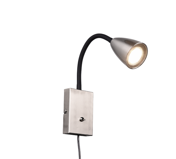 Φωτιστικό Τοίχου Trio Lighting WANDA  1x GU10 Νίκελ Ματ Μεταλλικό   - 202670107
