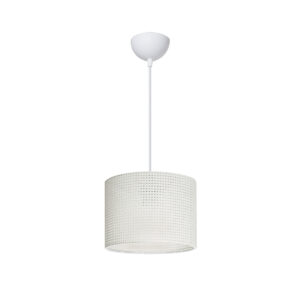 GLOBOSTAR® CLAIRIE 203-0134 Μοντέρνο Κρεμαστό Φωτιστικό Οροφής με Ντουί 1 x E27 AC 220-240V IP20 - Μπεζ - Μ22 x Π22 x Υ18cm