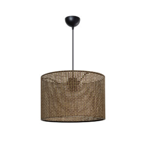 GLOBOSTAR® CLAIRIE 203-0135 Μοντέρνο Κρεμαστό Φωτιστικό Οροφής με Ντουί 1 x E27 AC 220-240V IP20 - Καφέ - Μ30 x Π30 x Υ22cm