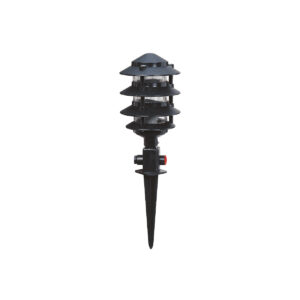 GloboStar® LANTERNA 203-0242 Μοντέρνο Καρφωτό Φωτιστικό Φαναράκι Μονόφωτο 1 x E27 IP44 Μαύρο Πλαστικό Σώμα - Μ17 x Π17 x Υ80cm