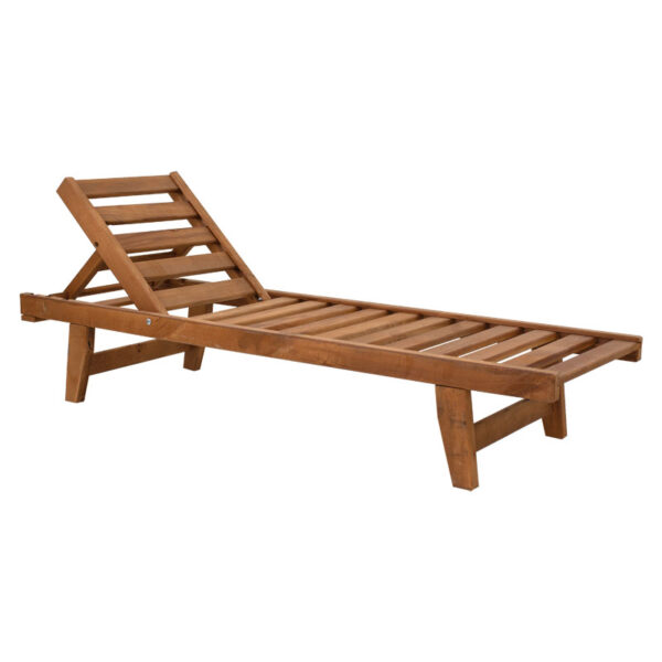 Sunbed Sunset pakoworld solid beech wood walnut 211-000005