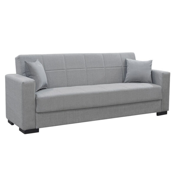 3 seater sofa-bed Vox pakoworld fabric grey 212x77x80cm 213-000001