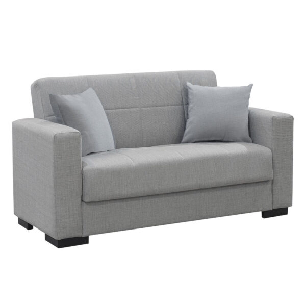 2 seater sofa-bed Vox pakoworld fabric grey 148x77x80cm 213-000002