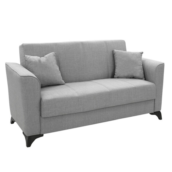 2 seater sofa-bed Asma pakoworld fabric grey 156x76x85cm 213-000008