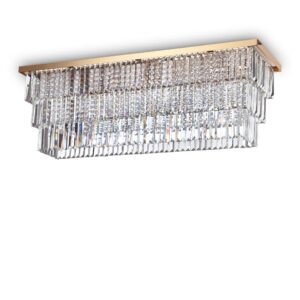 IDEAL LUX Φωτιστικό Οροφής MARTINEZ 8xE14 Χρυσού Χρώματος - 213569