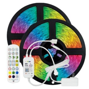 ΤΑΙΝΙΑ LED KIT 2 Χ 5 ΜΕΤΡΩΝ RGB 12V + DRIVER + Wifi CONTROLLER ΜΕ ΜΟΥΣΙΚΗ IP20 - 145-70044