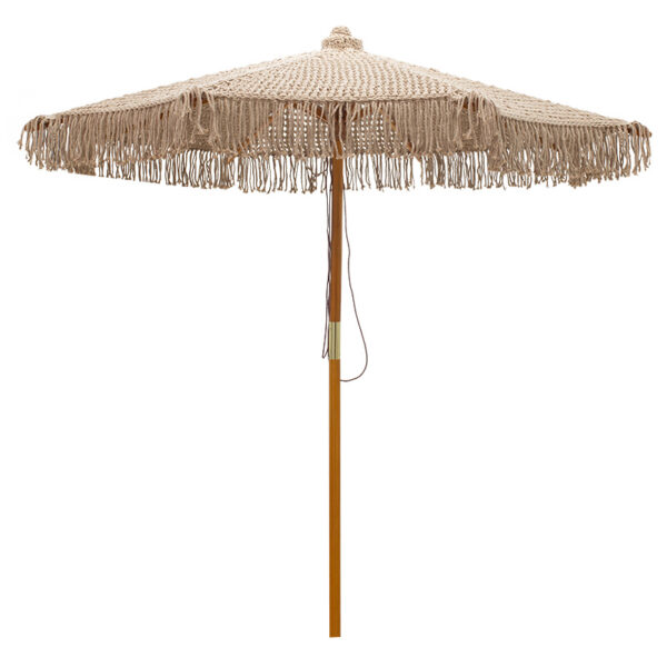 Professional umbrella Renny pakoworld beech wood D2.5m beige 218-000008