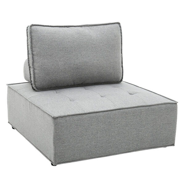 Armchair Ferris pakoworld fabric grey 99.5x99.5x71.5cm 222-000009