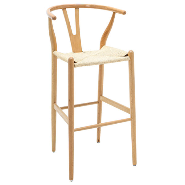 Bar stool Sandra pakoworld wood-rope natural 222-000022