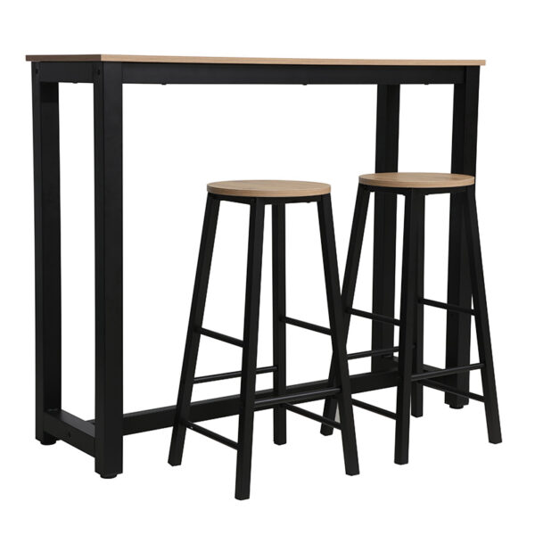 Set table bar Marle pakoworld sonoma-black leg 120x40x100cm 225-000015