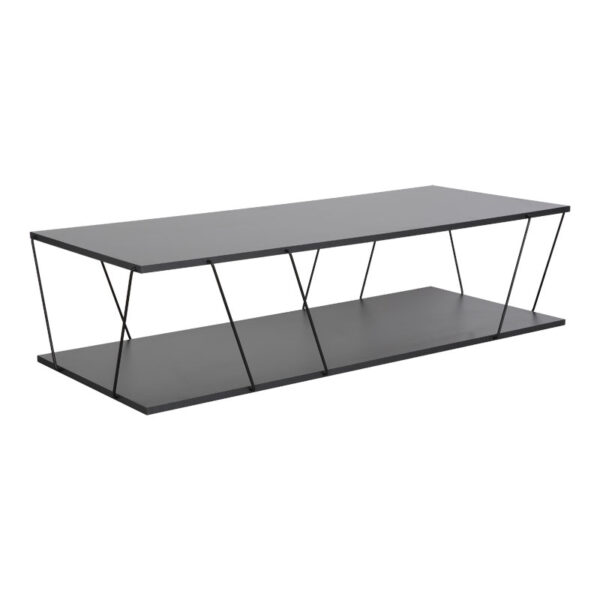 Coffee table Tars pakoworld dark grey-black 120x50x30cm 225-000024