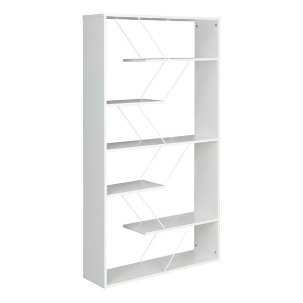Bookcase Tars pakoworld white 84x24x157cm 225-000034