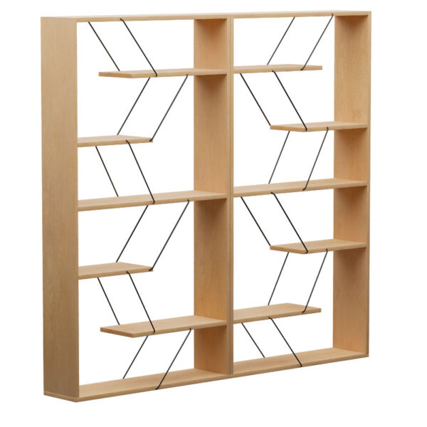 Βιβλιοθήκη Tars pakoworld sonoma-μαύρο 168x24x157 εκ 225-000043