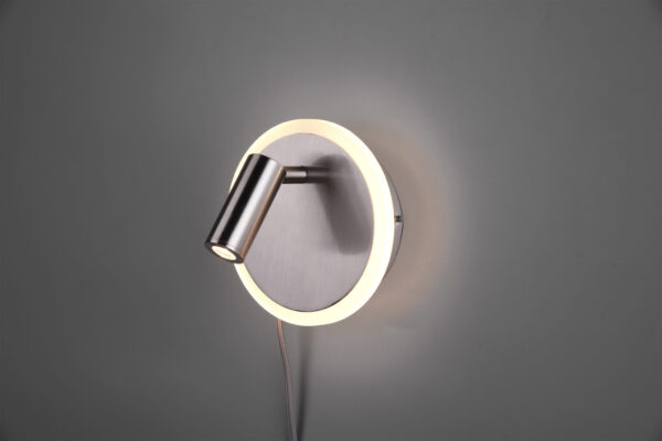 Φωτιστικό Τοίχου Trio Lighting LED 5W  Νίκελ Ματ Μεταλλικό 550lm 3000K  229210207