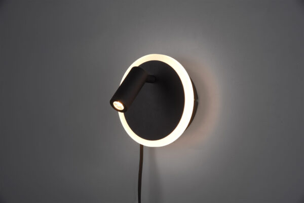 Φωτιστικό Τοίχου Trio Lighting LED 5W  Μαύρο Ματ Μεταλλικό 550lm 3000K  229210232
