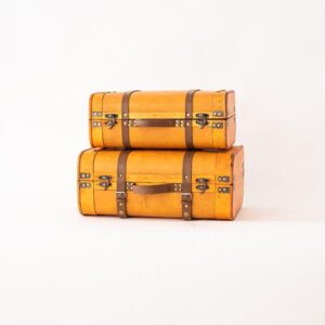 ΞΥΛΙΝΗ ΒΑΛΙΤΣΑ, ΤΑΜΠΑ, ΣΕΤ 2 ΤΜΧ, 45x31,5x19cm ΚΑΙ 40x23,5x16,5cm EUROLAMP - 600-45480