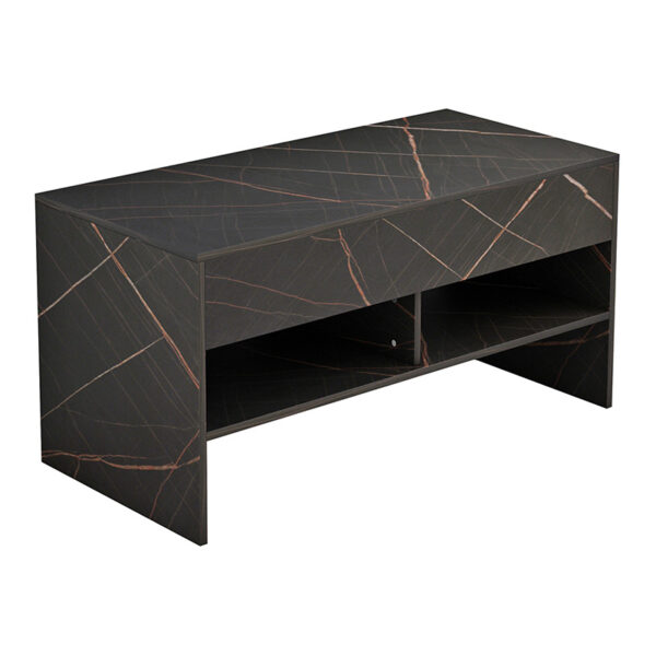 Law pakoworld polymorphic black marble coffee table 100x48x50cm 230-000001
