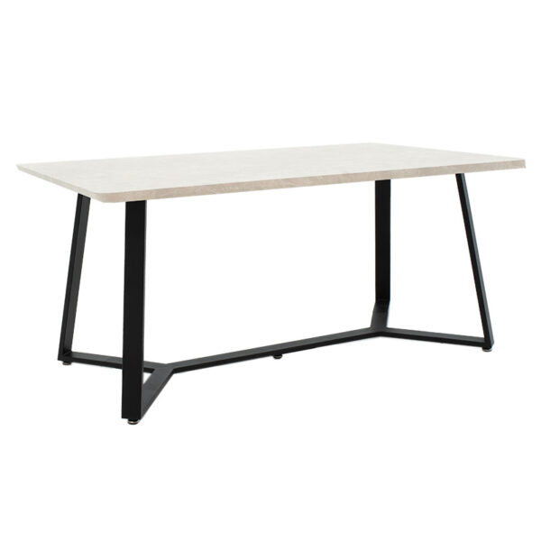 Table Gemma pakoworld in dark grey marble-black color 160x90x75cm 235-000018