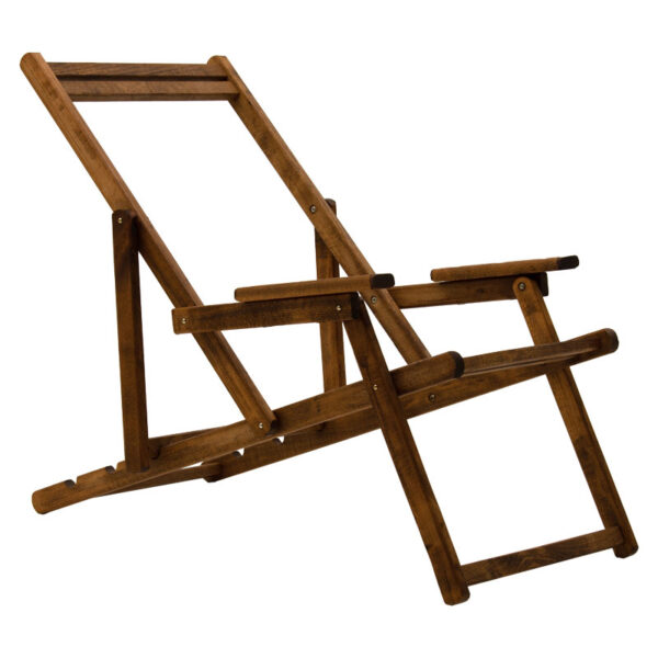 Chaise longue Retto pakoworld solid beech walnut 237-000002